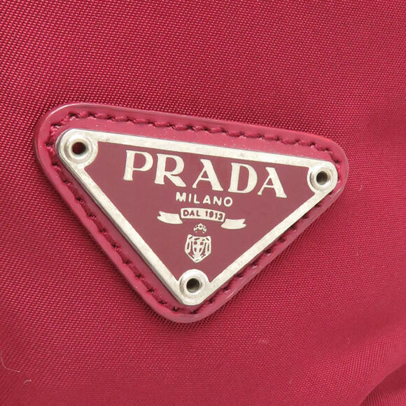 Prada drawstring pouch for women, nylon, red. - Picture 8 of 8